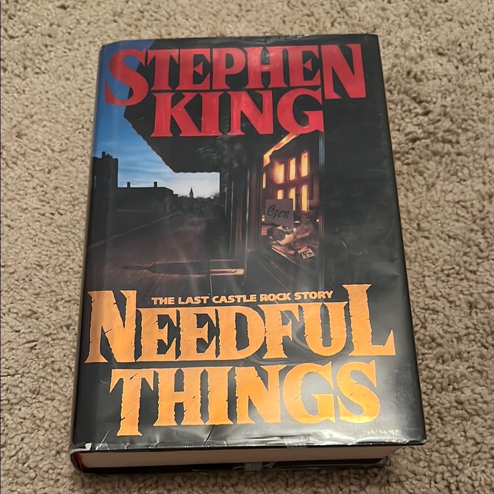 Stephen King 'Needful Things' Hardcover Book - Black and Gold